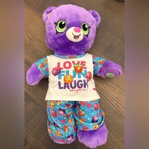 Build-A-Bear BAB Shopkins Purple Plush Bear with Pajamas
